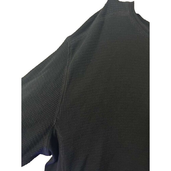 Vince Pima Cotton-Blend Thermal Long-Sleeve Pullover Mens Size XL Black - Picture 2 of 5